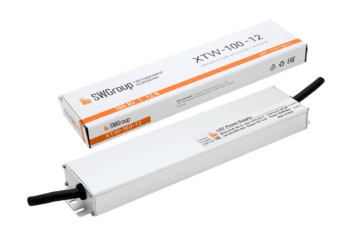 Ультратонкий блок питания в металлическом корпусе, IP67, 100W, 12V