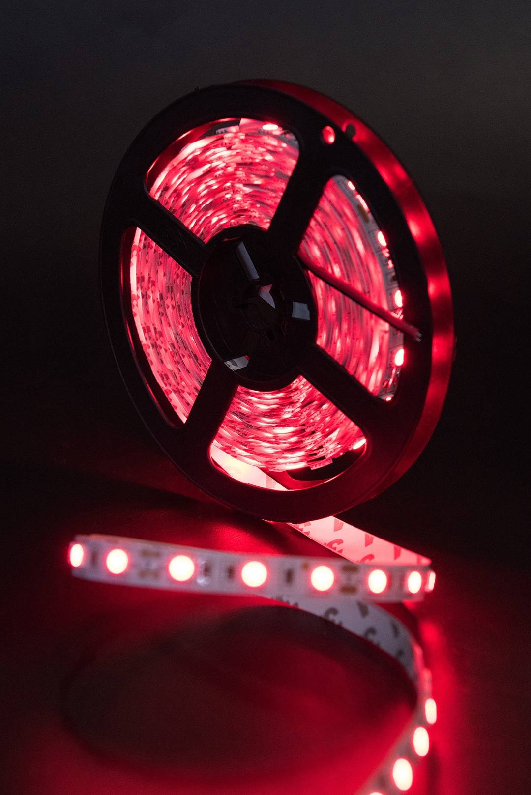 Лента светодиодная эконом 5050, 60 LED/м, 14,4 Вт/м, 12В , IP20, Цвет: Красный — изображение 4