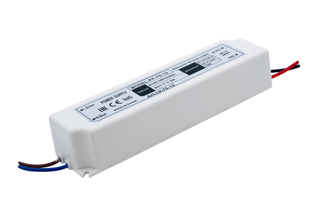 Блок Питания для ленты IP 67 пластик 75 W, 12V — изображение 2