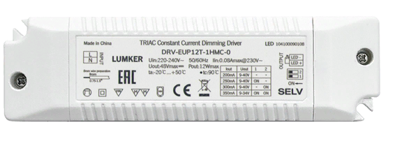 Драйвер диммируемый DRV-EUP12T-1HMC-0, 12W, 200-300мА