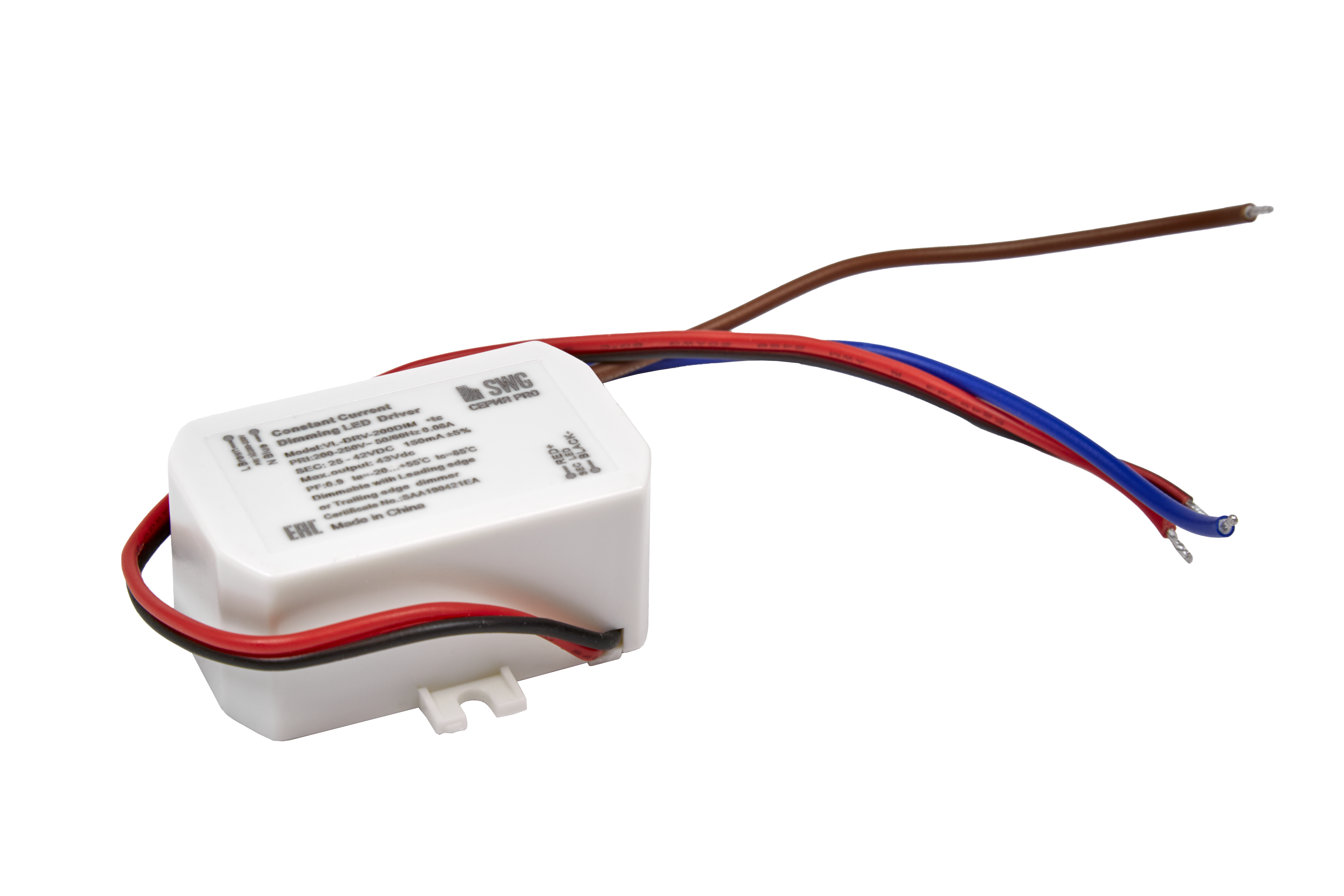 Драйвер диммируемый VL-DRV-200DIM, 9W, 200мА