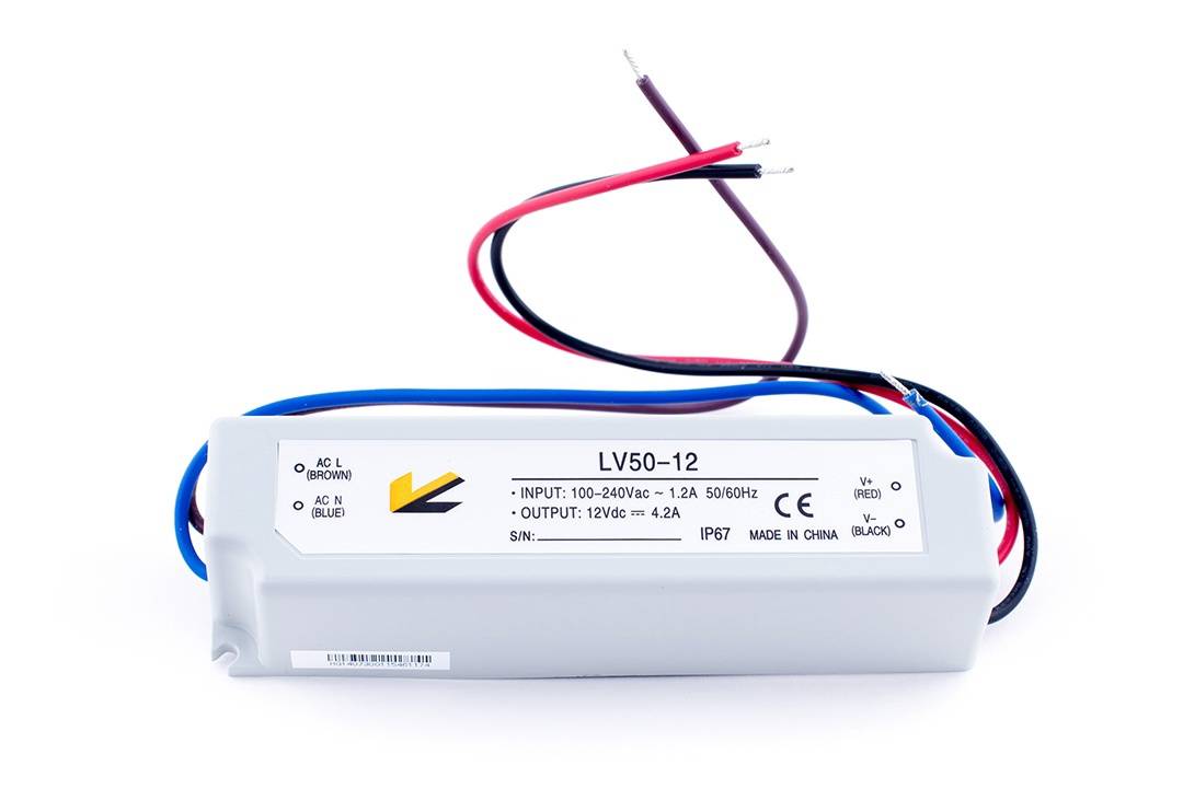 Блок Питания для ленты IP 67 пластик 50 W, 12V — изображение 4