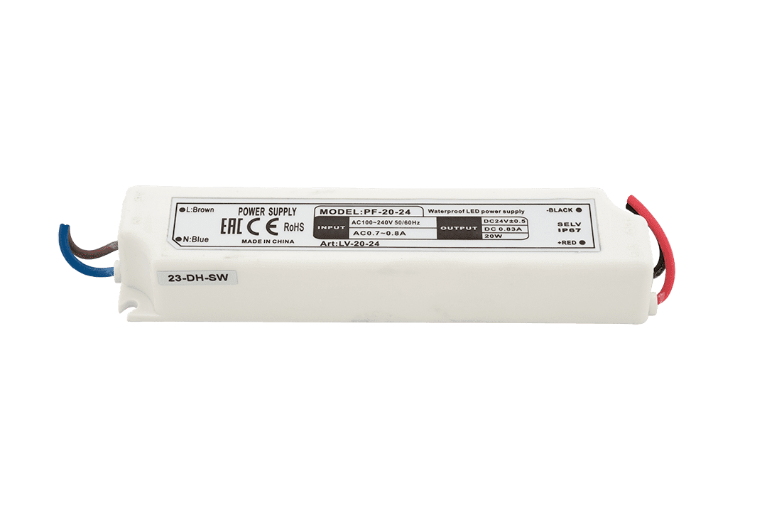 Блок Питания для ленты IP 67 пластик 20 W, 24V — изображение 2