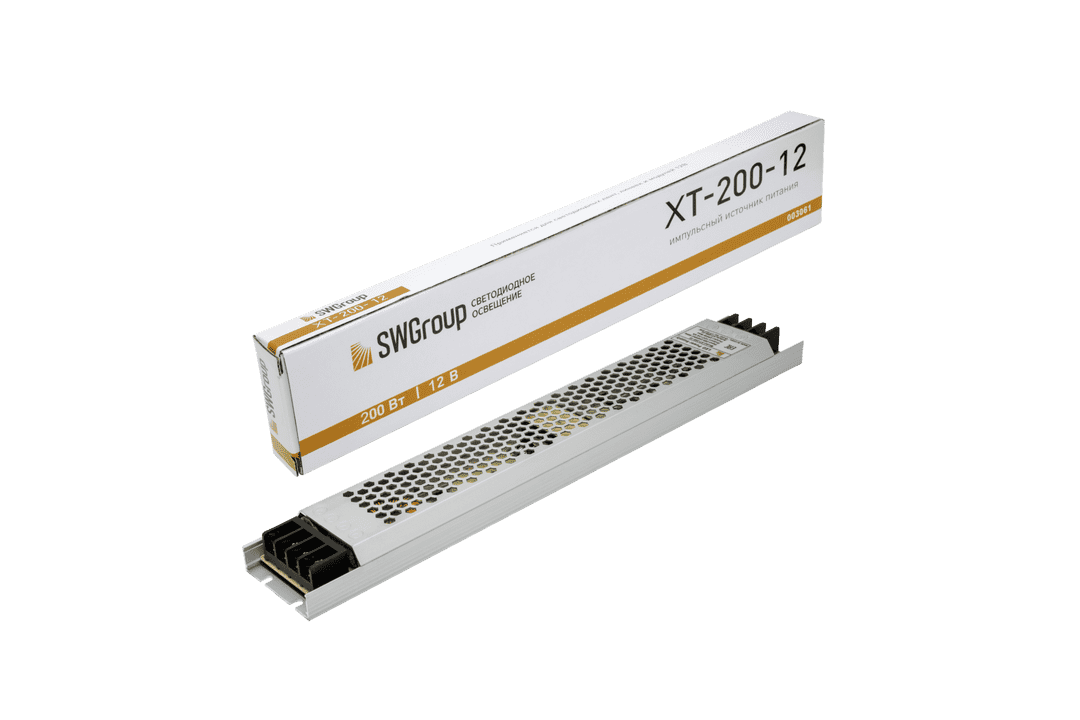 Ультратонкий блок питания в металлическом корпусе, IP20, 200W, 12V