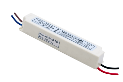 Блок Питания для ленты IP 67 пластик 20 W, 12V