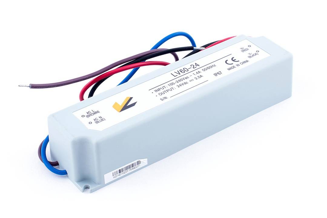 Блок Питания для ленты IP 67 пластик 60 W, 24V — изображение 4