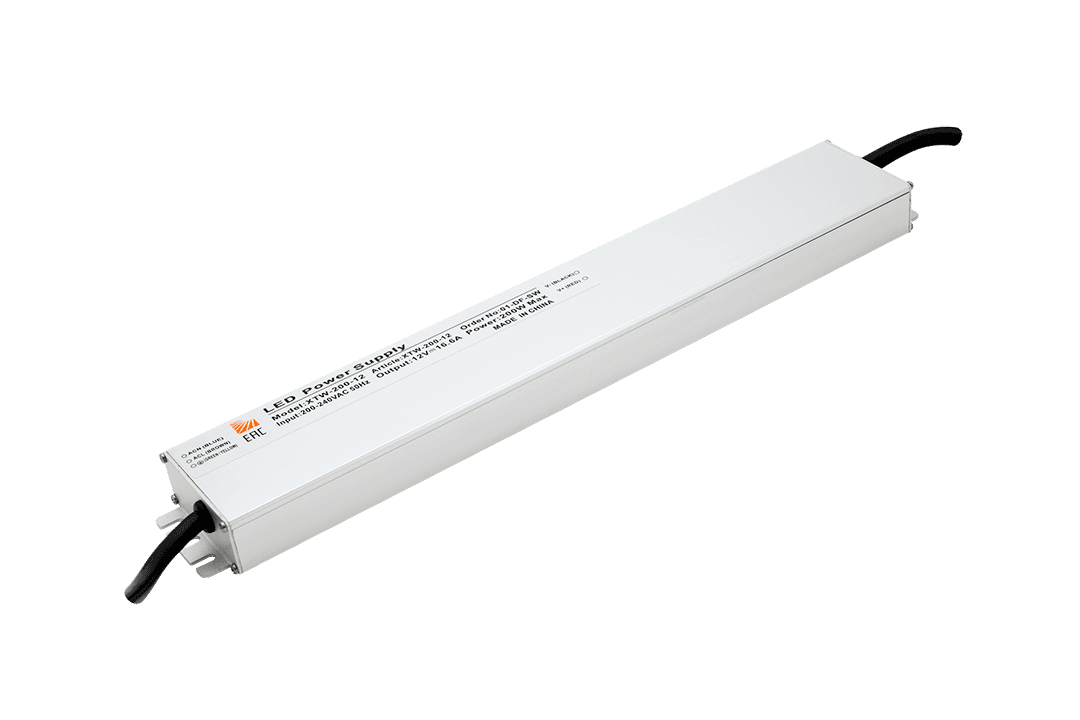 Ультратонкий блок питания в металлическом корпусе, IP67, 200W, 12V — изображение 3