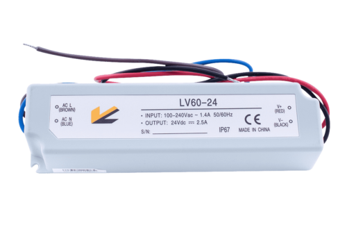 Блок Питания для ленты IP 67 пластик 60 W, 24V