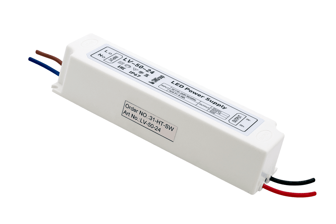 Блок Питания для ленты IP 67 пластик 50 W, 24V