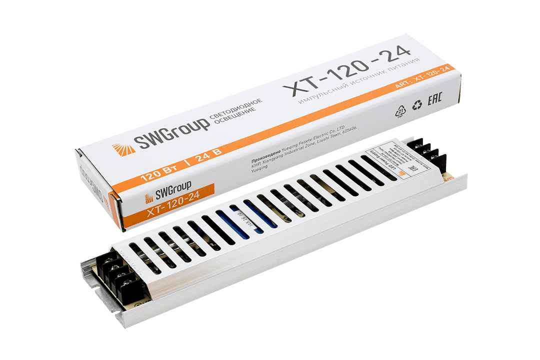 Ультратонкий блок питания в металлическом корпусе, IP20, 120W, 24V
