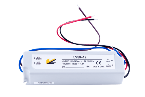 Блок Питания для ленты IP 67 пластик 50 W, 12V