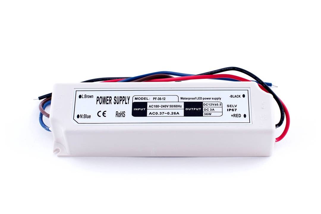 Блок Питания для ленты IP 67 пластик 35 W, 12V — изображение 4