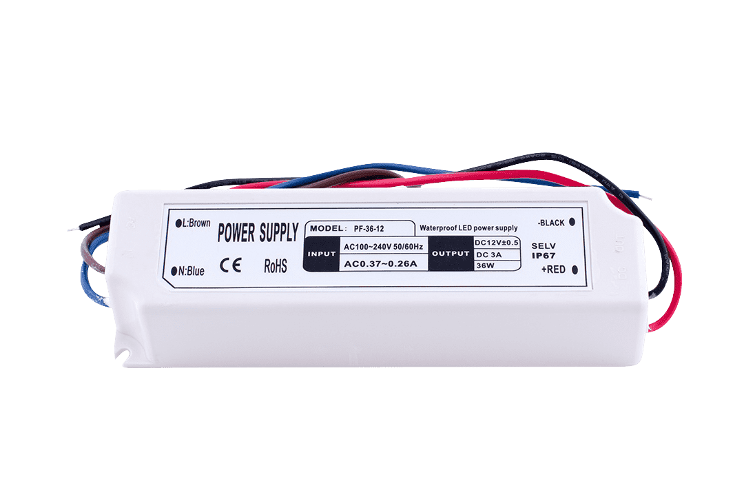 Блок Питания для ленты IP 67 пластик 35 W, 12V