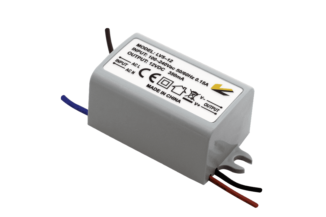 Блок Питания для ленты IP 67 пластик 5 W, 12V