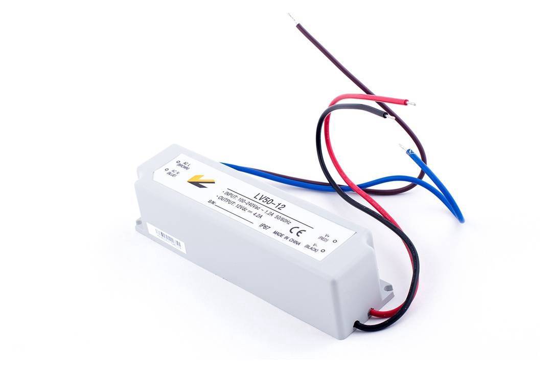 Блок Питания для ленты IP 67 пластик 50 W, 12V — изображение 5