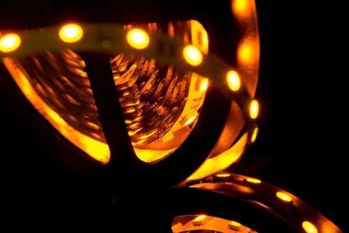 Лента светодиодная стандарт 5050, 60 LED/м, 14,4 Вт/м, 12В , IP20, Цвет: Желтый